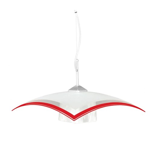 Biało-czerwona lampa wisząca do kuchni - S564-Grotto ze sklepu Edinos.pl w kategorii Lampy wiszące - zdjęcie 186447643