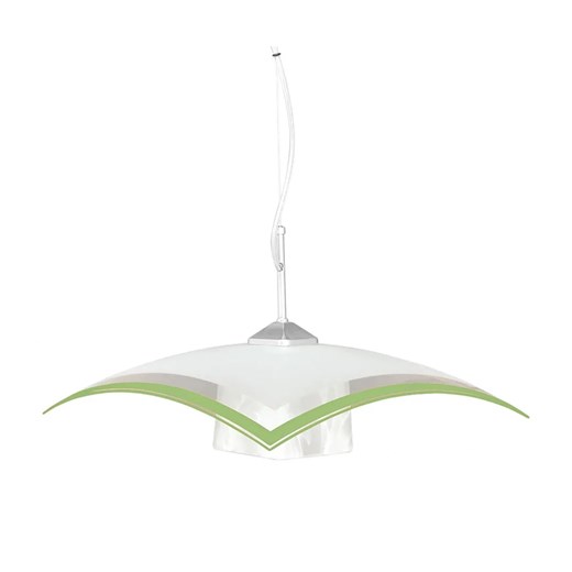 Biało-zielona lampa wisząca do kuchni - S564-Grotto ze sklepu Edinos.pl w kategorii Lampy wiszące - zdjęcie 186447652