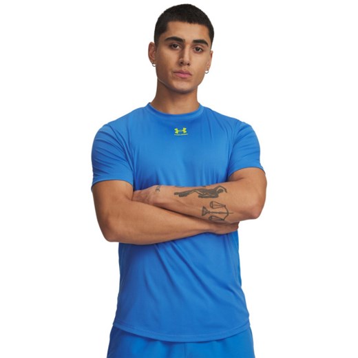 Męska koszulka piłkarska Under Armour UA M Challenger Pro SS - niebieska ze sklepu Sportstylestory.com w kategorii T-shirty męskie - zdjęcie 186447762