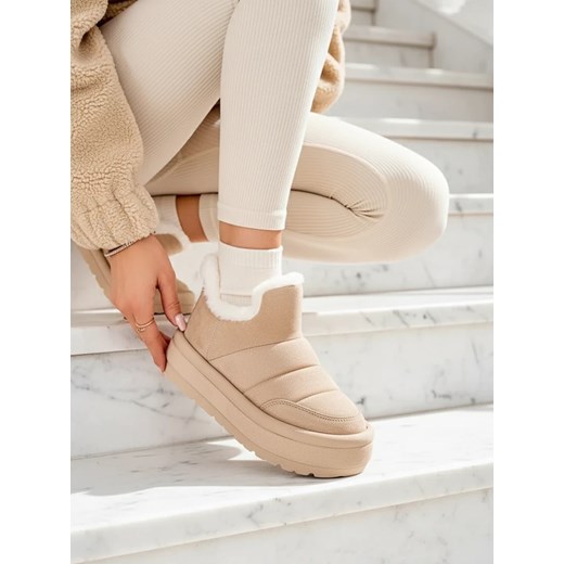 Royalfashion Krótkie buty a'la śniegowce damskie Zoeno ze sklepu royalfashion.pl w kategorii Śniegowce damskie - zdjęcie 186448090