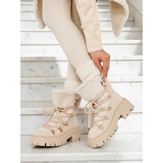 Royalfashion Śniegowce damskie sznurowane Lozin ze sklepu royalfashion.pl w kategorii Śniegowce damskie - zdjęcie 186448110