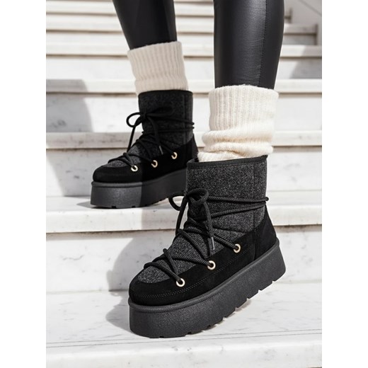 Royalfashion Śniegowce damskie sznurowane Filori ze sklepu royalfashion.pl w kategorii Śniegowce damskie - zdjęcie 186448114