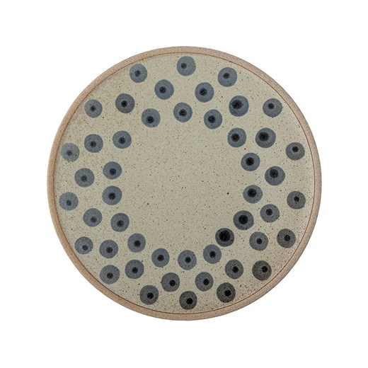 Bloomingville Talerz śniadaniowy &quot;Tinni&quot; w kolorze beżowo-niebieskim - Ø 21 cm ze sklepu Limango Polska w kategorii Naczynia - zdjęcie 186449243