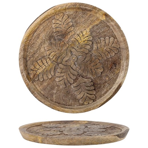 Bloomingville Taca dekoracyjna &quot;Noreen&quot; w kolorze beżowym - Ø 29 cm ze sklepu Limango Polska w kategorii Misy i tace dekoracyjne - zdjęcie 186449891