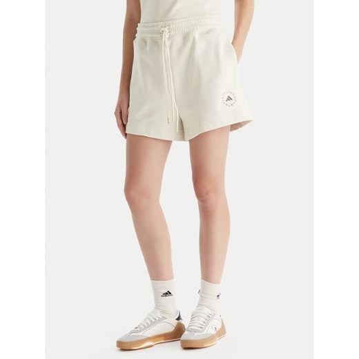 adidas by Stella McCartney Szorty sportowe True Casuals JX6786 Beżowy Loose Fit ze sklepu MODIVO w kategorii Szorty - zdjęcie 186450470