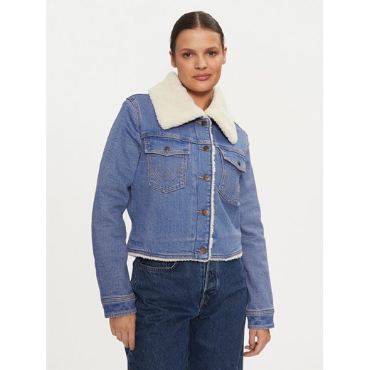 Wrangler Kurtka jeansowa 112356629 Niebieski Regular Fit ze sklepu MODIVO w kategorii Kurtki damskie - zdjęcie 186450474