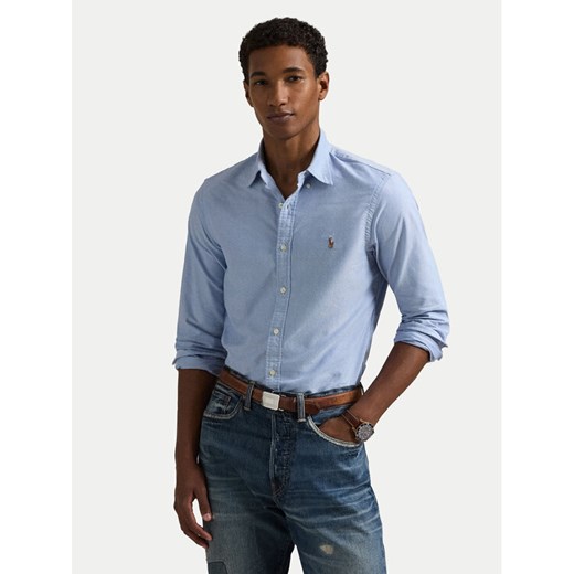 Polo Ralph Lauren Koszula Core Replen 710549084 Błękitny Slim Fit ze sklepu MODIVO w kategorii Koszule męskie - zdjęcie 186450504