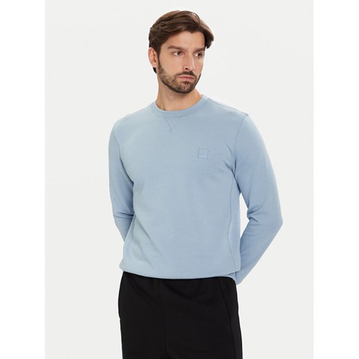 BOSS Bluza Westart 50509323 Błękitny Regular Fit ze sklepu MODIVO w kategorii Bluzy męskie - zdjęcie 186450511