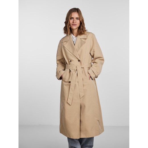 Pieces Trencz 17132310 Beżowy Regular Fit Pieces S MODIVO