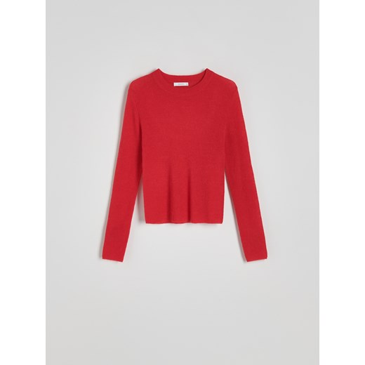 Reserved - Sweter z domieszką alpaki - czerwony - id: 295BX-33X - marki Reserved - 186452171 Reserved - Sweter z domieszką alpaki - czerwony ze sklepu Reserved w kategorii Swetry damskie - zdjęcie 186452171