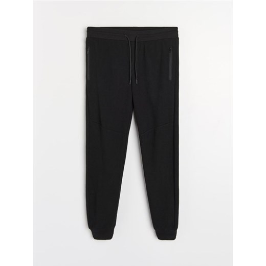 Sinsay - Strukturalne spodnie regular fit - czarny Sinsay S Sinsay