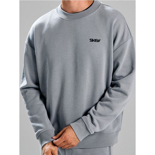 Sinsay - Bluza crewneck z napisem - szary ze sklepu Sinsay w kategorii Bluzy męskie - zdjęcie 186453671