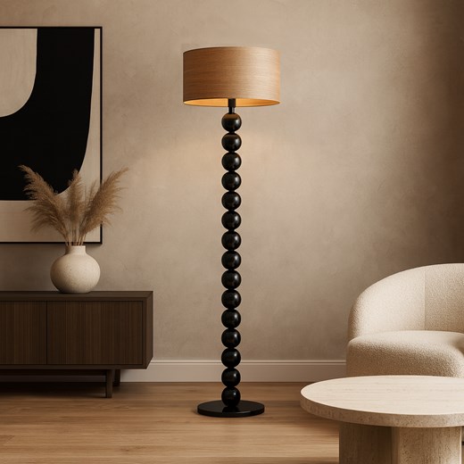 Czarna lampa stojąca w stylu glamour GIZA ECO - id: 6357 - marki Ciekot Partners Sp. Z O. O. - 186453770 Czarna lampa stojąca w stylu glamour GIZA ECO ze sklepu Lysne w kategorii Lampy podłogowe - zdjęcie 186453770