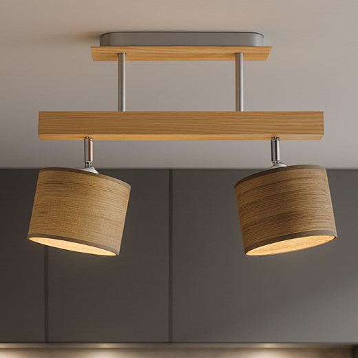 Regulowana lampa sufitowa na drewnianej belce EPIR ECO - id: 9110 - marki Ciekot Partners Sp. Z O. O. - 186453882 Regulowana lampa sufitowa na drewnianej belce EPIR ECO ze sklepu Lysne w kategorii Lampy wiszące - zdjęcie 186453882