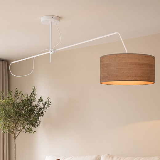 Lampa wisząca na regulowanym ramieniu RIO ECO biała ze sklepu Lysne w kategorii Lampy wiszące - zdjęcie 186453894