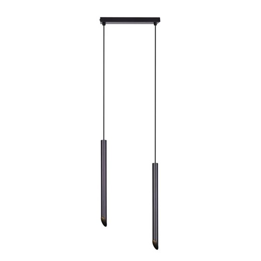 Czarna podwójna lampa wisząca tuba - S788-Bortox ze sklepu Edinos.pl w kategorii Lampy wiszące - zdjęcie 186454273