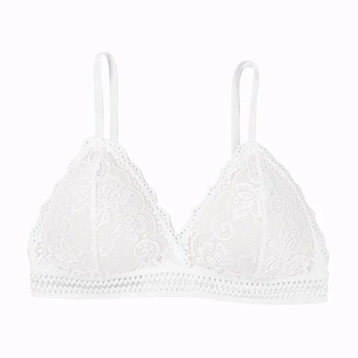 Biustonosz uniwersalny z ażurowym paskiem - Biały Uniwersalny ze sklepu Intimica.pl w kategorii Biustonosze - zdjęcie 186454414