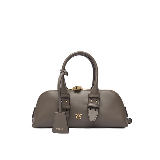 Torebka PINKO Bowling Bag Baguette AI 25-26 PLTT 105334 A0QO Szary ze sklepu eobuwie.pl w kategorii Torebki damskie - zdjęcie 186456881