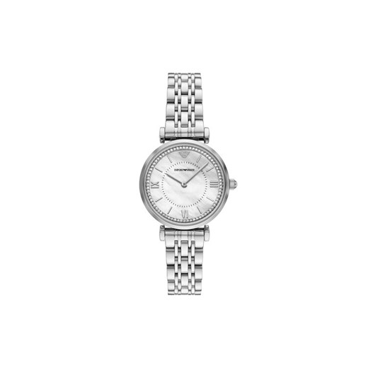 Zegarek Emporio Armani Gianni T-Bar AR11701 Srebrny ze sklepu eobuwie.pl w kategorii Zegarki - zdjęcie 186457004