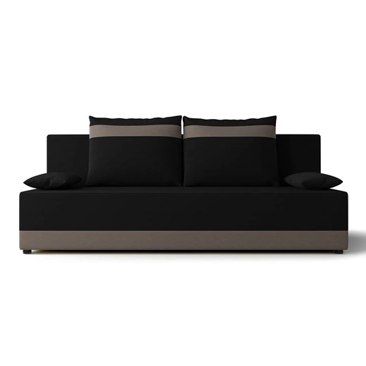 Czarno-brązowa sofa rozkładana z funkcją spania E1-Z66 ze sklepu Edinos.pl w kategorii Sofy i kanapy - zdjęcie 186458461