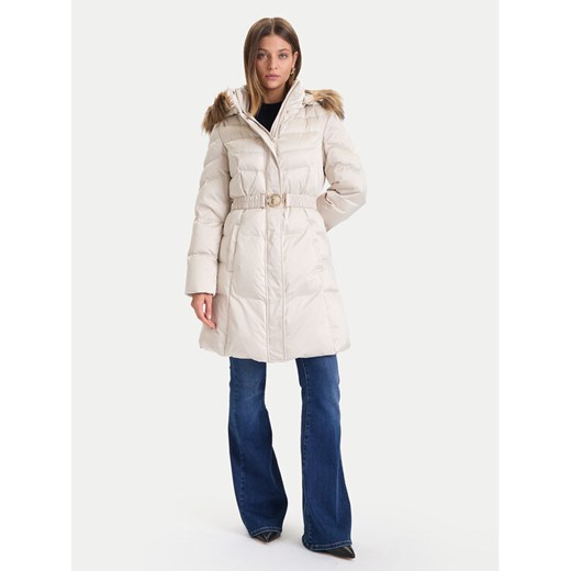 Guess Płaszcz zimowy W5BL30 W2802 Écru Regular Fit ze sklepu MODIVO w kategorii Płaszcze damskie - zdjęcie 186460682