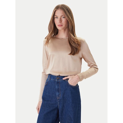 ViCOLO Bluzka TF0244 Beżowy Regular Fit ze sklepu MODIVO w kategorii Bluzki damskie - zdjęcie 186460701