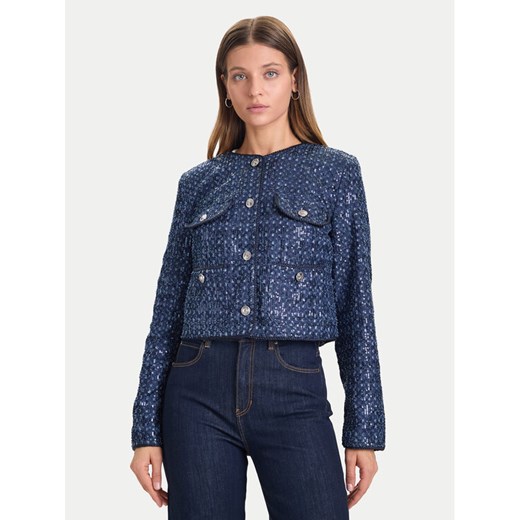 Guess Marynarka W5BN0C D0771 Granatowy Regular Fit ze sklepu MODIVO w kategorii Marynarki damskie - zdjęcie 186460702