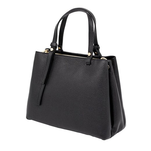 Torebka skórzana Felicita Czarna Genuine Leather ze sklepu Rafallo w kategorii Kuferki - zdjęcie 186461064