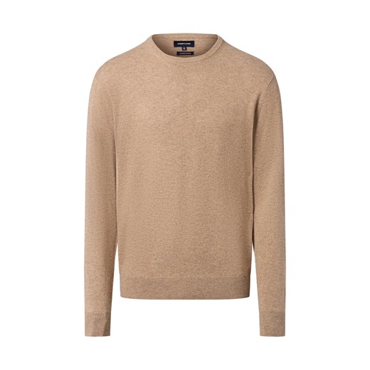 Andrew James Sweter z zawartością wełny i kaszmiru Mężczyźni Wełna beżowy marmurkowy ze sklepu vangraaf w kategorii Swetry męskie - zdjęcie 186461090