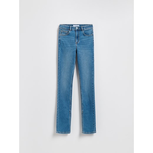 Reserved - Jeansy slim fit z rozcięciem - niebieski ze sklepu Reserved w kategorii Jeansy damskie - zdjęcie 186461291