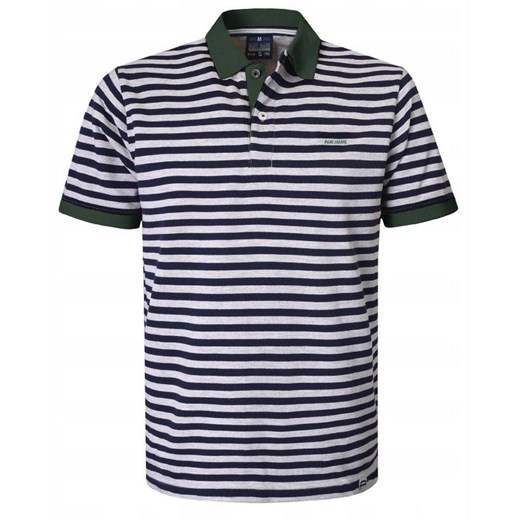 Męska, Bawełniana Koszulka Polo - Pako Jeans - Zielone Akcenty, Paski TSPJNSPOLOtonyZI ze sklepu JegoSzafa.pl w kategorii T-shirty męskie - zdjęcie 186461454