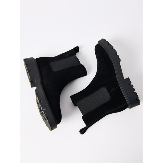 Mohito - Skórzane botki - czarny Mohito 41 Mohito