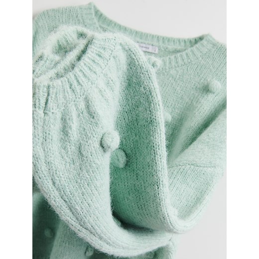 Reserved - Sweter z ozdobnymi aplikacjami - jasnoturkusowy Reserved XL Reserved