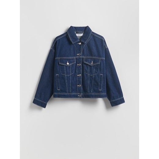 Reserved - Kurtka jeansowa - granatowy ze sklepu Reserved w kategorii Kurtki damskie - zdjęcie 186462891
