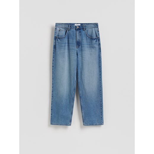 Reserved - Jeansy loose z efektem sprania - niebieski ze sklepu Reserved w kategorii Jeansy męskie - zdjęcie 186462994