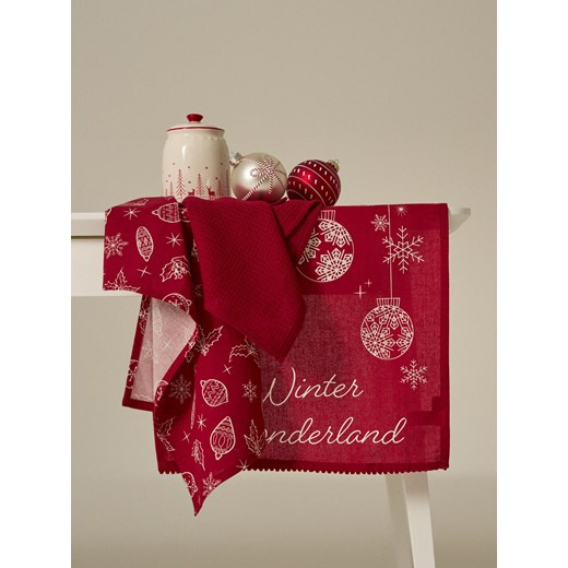 Sinsay - Ścierki kuchenne ze świątecznym motywem 3 pack - czerwony Sinsay One Size Sinsay