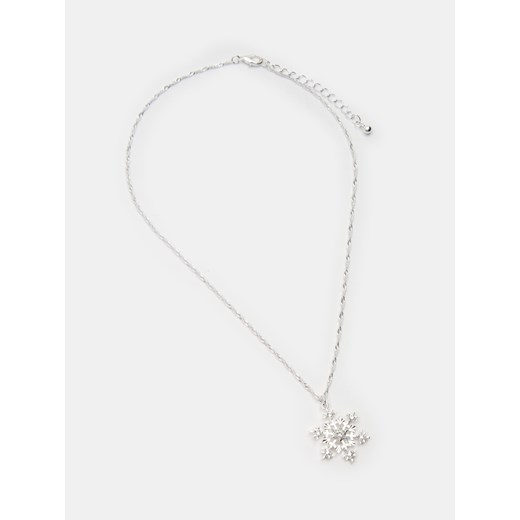 Sinsay - Naszyjnik z błyszczącym wykończeniem - srebrny Sinsay One Size Sinsay