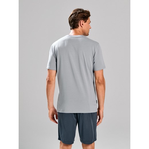 Sinsay - Bawełniana koszulka z napisem - szary Sinsay M Sinsay