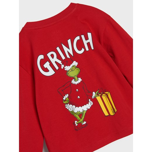 Sinsay - Koszulka z nadrukiem na plecach Grinch - czerwony Sinsay 5-2 l) Sinsay