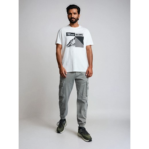 Sinsay - Koszulka z krótkim rękawem - kremowy Sinsay 2XL Sinsay