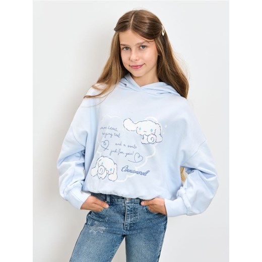 Sinsay - Bluza hoodie z nadrukiem Cinnamoroll - niebieski ze sklepu Sinsay w kategorii Bluzy dziewczęce - zdjęcie 186464013
