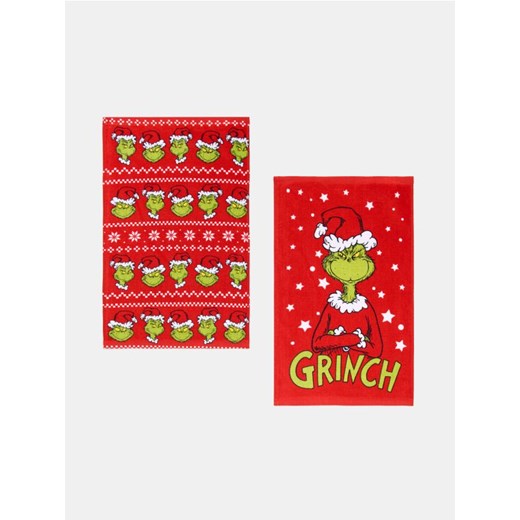 Sinsay - Ręczniki bawełniane 2 pack Grinch - zielony ze sklepu Sinsay w kategorii Ręczniki - zdjęcie 186464101