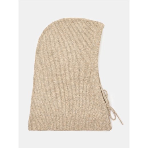 Sinsay - Prążkowana czapka kominiarka - beżowy Sinsay One Size Sinsay