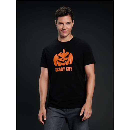 Sinsay - Koszulka z nadrukiem - czarny ze sklepu Sinsay w kategorii T-shirty męskie - zdjęcie 186464223