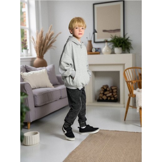 Sinsay - Spodnie jogger z efektem sprania - czarny - id: 913EM-99J - marki Sinsay - 186464244 Sinsay - Spodnie jogger z efektem sprania - czarny ze sklepu Sinsay w kategorii Spodnie chłopięce - zdjęcie 186464244