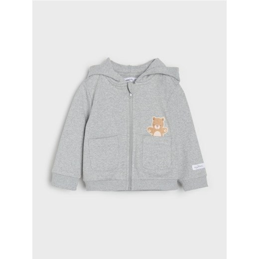 Sinsay - Bluza rozpinana z kapturem - szary - id: WJ526-09M - marki Sinsay - 186464263 Sinsay - Bluza rozpinana z kapturem - szary ze sklepu Sinsay w kategorii Bluzy i swetry - zdjęcie 186464263