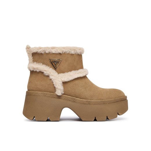 Guess Botki FLFBRD ESU10 Beżowy Guess 39 MODIVO