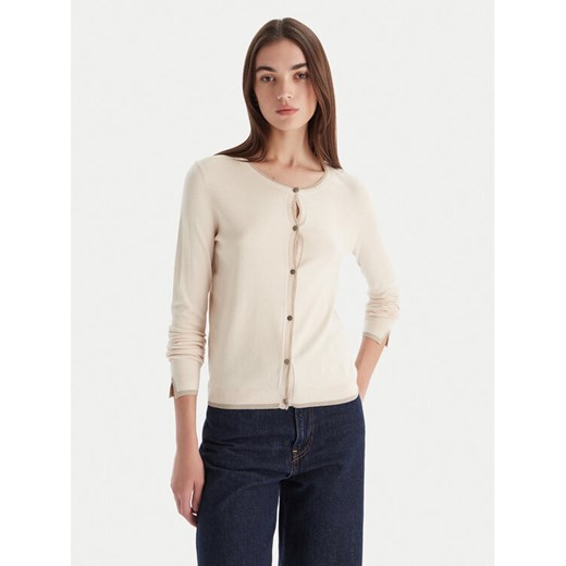 Liu Jo Kardigan MF5225 MS49I Écru Regular Fit ze sklepu MODIVO w kategorii Swetry damskie - zdjęcie 186464282