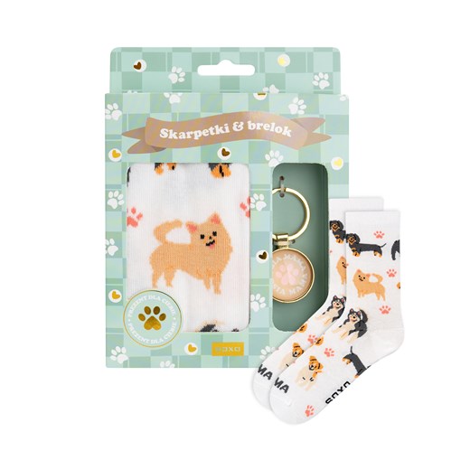 Zestaw Skarpetki + Brelok Psia Mama ze sklepu Sklep SOXO w kategorii Skarpetki damskie - zdjęcie 186464392