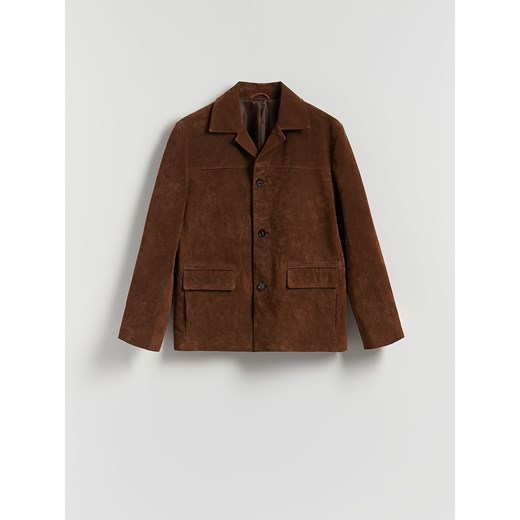 Reserved - Zamszowa kurtka - brązowy ze sklepu Reserved w kategorii Kurtki męskie - zdjęcie 186464853